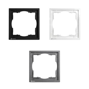 Rama aparataj electric Zentrix ZX0021G, 1 modul, 80 x 80 mm, gri, pentru finisaj prize si intrerupatoare din sistem modular cu prindere compatibila