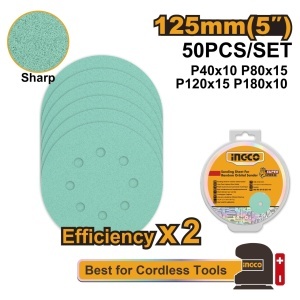 Smirghel 125mm Set 50buc Industrial INGCO AKRS125050