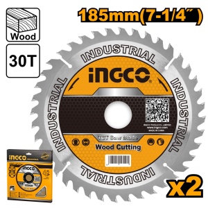 Disc Widia pentru Lemn 185mm 30T Set 2buc INGCO TSB118510
