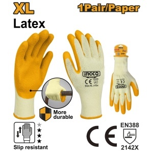 Manusi Cauciucate Panza XL Set 1 Pereche INGCO HGVL05