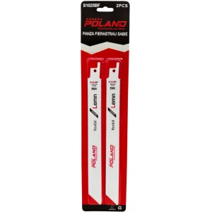 Pânze sabie POLAND P0054, lemn, 200 mm, 2 buc, set pentru tăierea lemnului cu fierăstraie sabie compatibile, la lucrări de montaj și întreținere