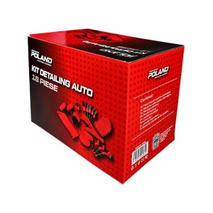 Perii detailing auto POLAND P0105, 18 bucăți, set pentru curățarea jantelor, bordului, grilelor și zonelor greu accesibile din interior și exterior