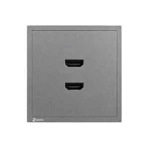 Priza dubla HDMI 80 x 80 mm GRI - Img 3