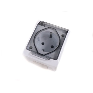 Priza Simpla Aplicata cu Capac Plastic