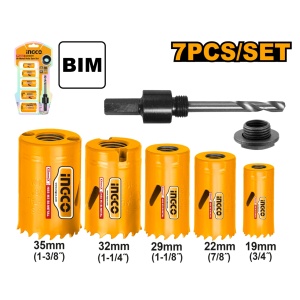 Carota Metal/Lemn/PVC Set 7buc INGCO AKH0071