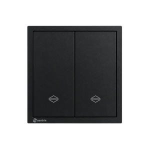 Intrerupator 2 clapete cap-scara 16A, 250V, 80 x 80 mm NEGRU - Img 2