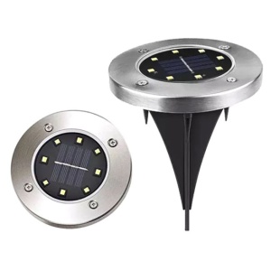 Lampa Solara cu 8 Leduri Montaj in Sol (4pcs/cutie }