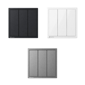 Intrerupator 3 clapete simplu 16A, 250V, 80 x 80 mm ALB