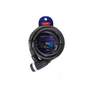 Antifurt Bicicleta cu Cheie 12mm/1.2m Negru