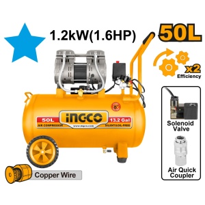 Compresor 50L 1.2Kw Fara Ulei INGCO ACS112501