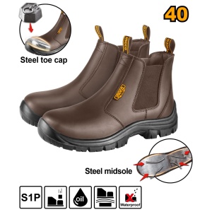 Ghete Protectie Maro cu Varf Talpa Metalica 44 INGCO