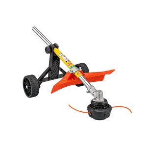 Kit roți motocoasă GrünWerk GW0015, set cu două roți pentru echiparea unei motocoase compatibile și sprijin la lucrările de cosire