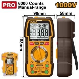 Multimetru Digital 1000V Industrial 6000 Puncte INGCO DM310002
