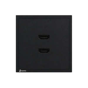 Priza dubla HDMI 80 x 80 mm NEAGRA - Img 2
