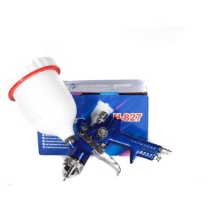 Pistol vopsit HVLP BERVAS B0756, cana 600 ml, intrare aer 1/4 inch, corp aluminiu, ac si duza inox, pentru aplicare vopsea cu compresor compatibil