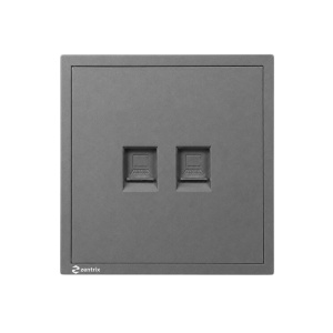 Priza dubla internet RJ45 CAT5e, 80 x 80 mm NEAGRA - Img 3