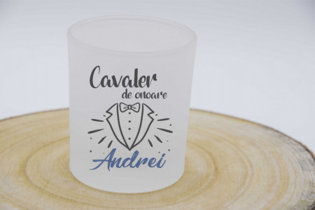 Pahar personalizat - cavaler de onoare