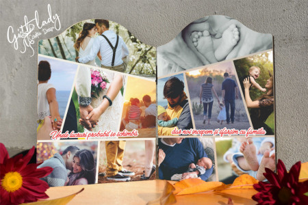 Placheta lemn personalizata colaj