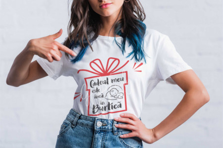 Tricou personalizat - Cadoul meu este in burtica