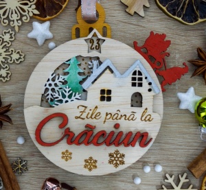 zile pana la craciun glob decoratiune