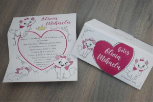 Invitatie botez - Pisicile aristocrate
