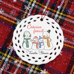 Ornament Craciun - glob rotund ceramic
