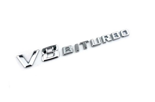 Emblema V8 Biturbo Crom