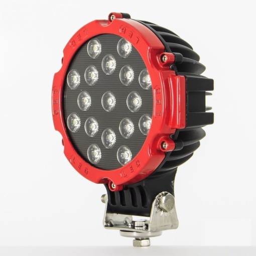 Proiector LED Auto Offroad 51W/12V-24V, 3740 Lumeni, Rosu, Flood Beam 60 Grade - Img 1