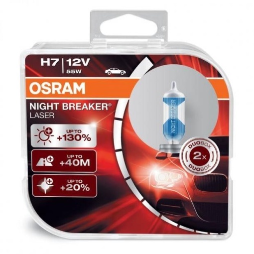 Set 2 Becuri H7 Osram Night Breaker LASER - 130% - Img 1