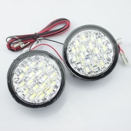 Lumini de zi rotunde 18 Led 0.5W 12V - Off when headlight on