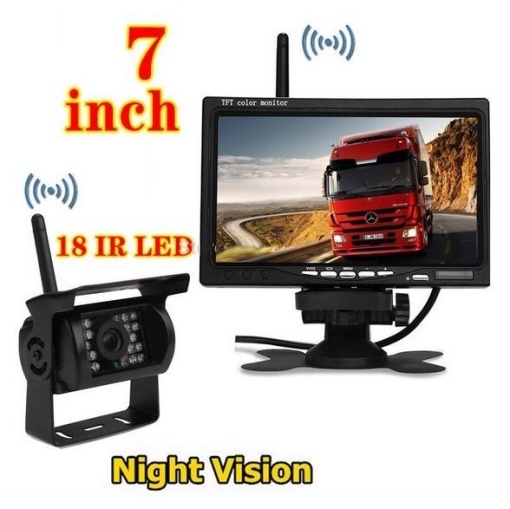 Kit Marsarier Wireless Cu Camera Si Display De 7 inch 12V~24V, K611W Pentru Camioane, Autocare, Bus-uri