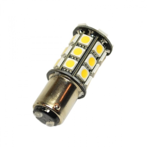 Led Auto BA15D 27 SMD cu Dubla Intensitate si Pini Simetrici