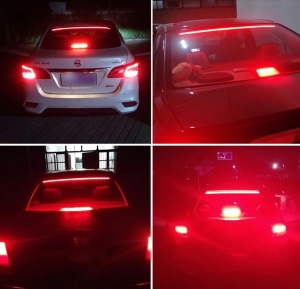 Banda Led Spate Rosie Cu Semnalizare, Frana Si Pozitie 103cm - Img 5