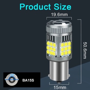 Bec Led P21W BA15S Super Canbus Cu 36 SMD 3030 12-24V - Img 3