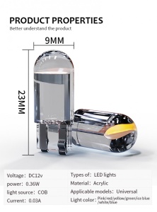 Bec Led T10 (W5W) COB Alb, Rezistent La Apa, Fara Canbus - Img 6
