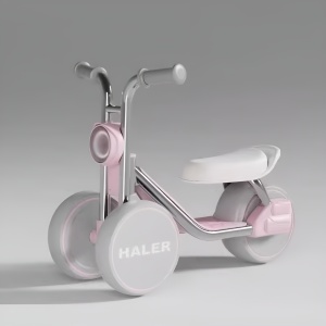 Bicicleta De Echilibru Haler Pentru Copii 1-6 Ani, Roz Pudra - Img 2