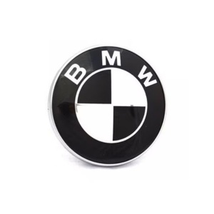 Emblema Capota BMW 74 mm Alb cu Negru