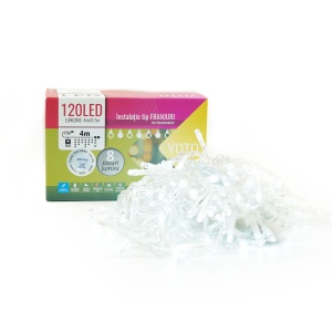 Instalatie Craciun Tip Turturi, 120 LED, 4 M, Alb Rece - Img 8