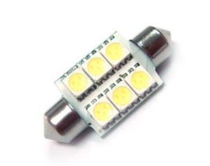 Led Auto Sofit cu 6 SMD 39 mm 24V Pentru Camion, Tir