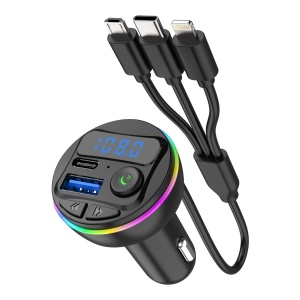 Modulator FM Bluetooth, Incarcator Fast Charge, 3 Mufe Incarcare - Img 2