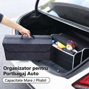 Organizator Portbagaj Auto Pliabil, Cutie Depozitare Multifunctionala, Material Textil - Img 8