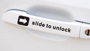 Sticker manere usa - Slide to Unlock (set 4 buc.)