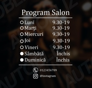 Sticker Orar Personalizat MD3