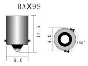 Bec Led BAX9S cu 5 Leduri SMD - Img 2