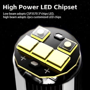 Bec Led H4 Pentru Far Moto, Atv, Scuter, Putere 26W/52W, 8000 Lm, 12-24V MX2-H4 - Img 6