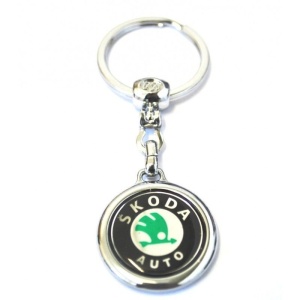 Breloc Auto Metalic Silicon Premium Skoda