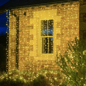Instalatie Craciun Tip Perdea, 240 LED-uri, 2m x 2m, Alb Cald - Img 2