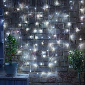 Instalatie Craciun Tip Perdea, 240 LED-uri, 3m x 2m, Alb Rece - Img 2