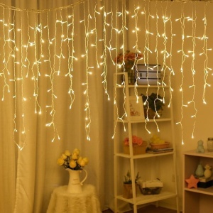 Instalatie Craciun Tip Turturi, 300 LED, 12 M, Alb Cald - Img 5