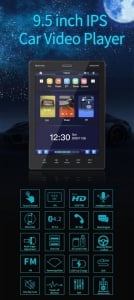Player MP5 1DIN Universal, Full HD Cu Ecran TFT 9.5'' Cu Touch Screen, Bluetooth 9510 - Img 6